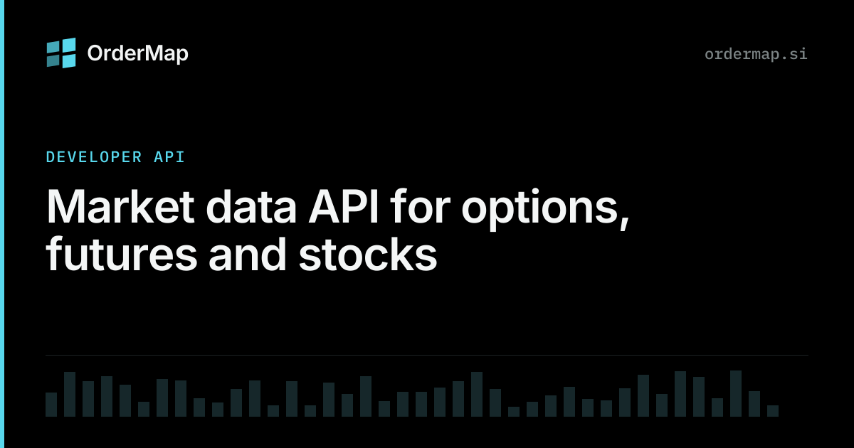 Stocks dark pool levels · OrderMap API