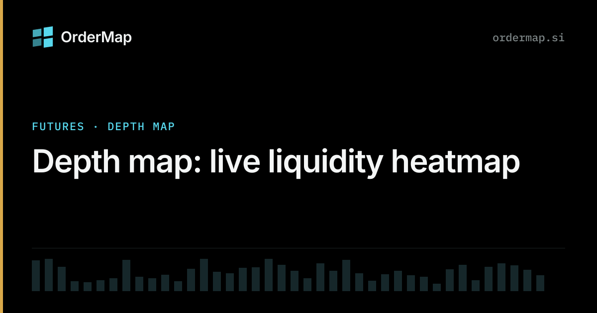 Depth map: live liquidity heatmap · OrderMap